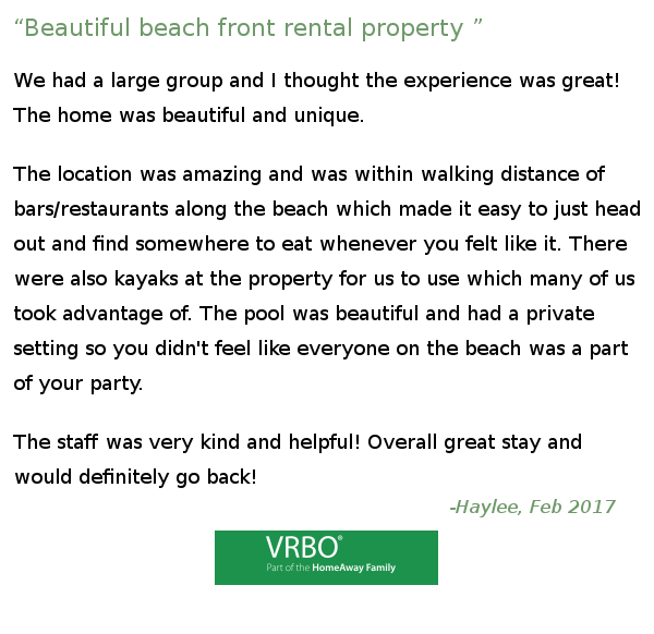 Beutifull Beach Front Villa