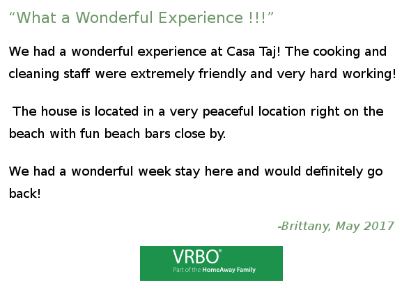Wonderfull-Experience at Casa TajBeutifull Beach Front Villa