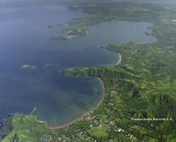 Aerial view of golfo de papagayo