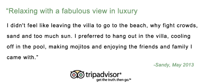 Tripadvisor full comment Casa Samba relaxing with fabulous view