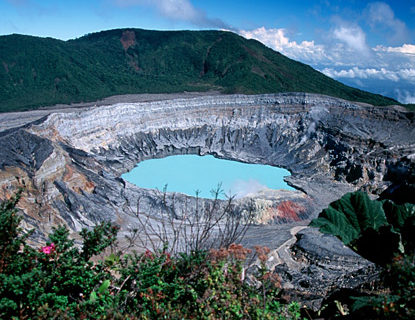 Poas Volcano National Park in Costa Rica Central America