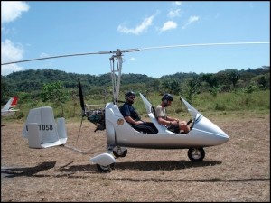 Costa Rica Gyrocopter getting ready to take off
