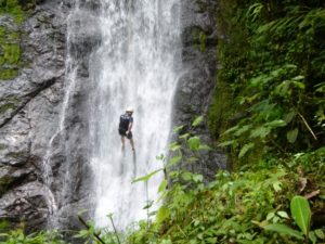 Water rappelling tours offered in the Manuel Antonio area