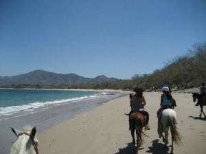 Horse back riding on the beaches of Tamarindo