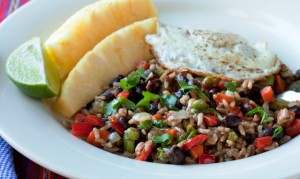 Costa Rica typical meal Gallo Pinto