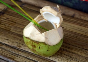 Coconut is a common treat in Costa Rica