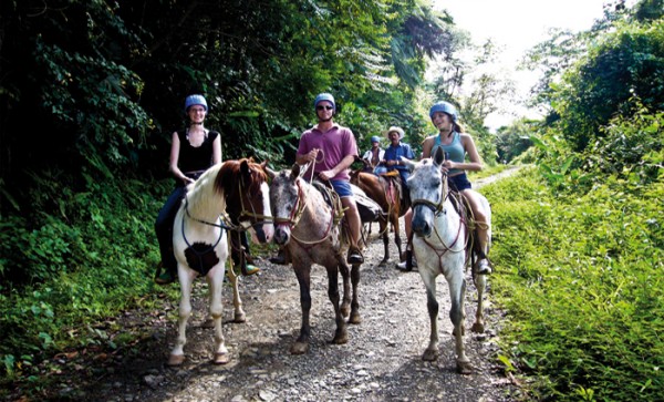 Horseback riding is a gentle, eco friendly way to see the beautiful countryside of Costa Rica