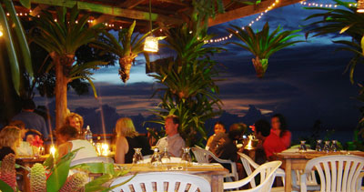 Enjoy beautiful sunsets from this local Costa Rican restaurant in Manuel Antonio