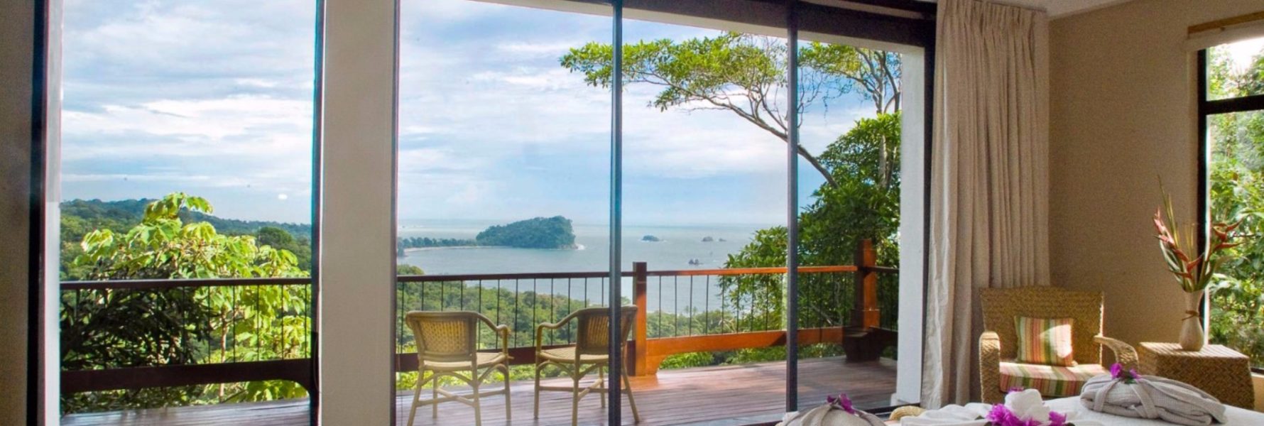 The master bedroom has a private balcony and monkeys are sure to visit almost every day!