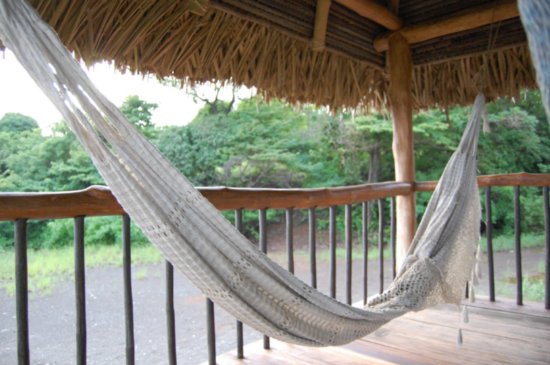 Calm relaxing hammock on the beach with ocean breezes