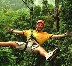 Ziplining through the canopy in Costa Rica
