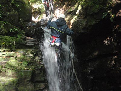 Canyoning in Manuel Antonio with waterfalls and fun for whole family