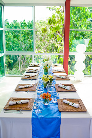 Wedding table set up at Casa Fantastica