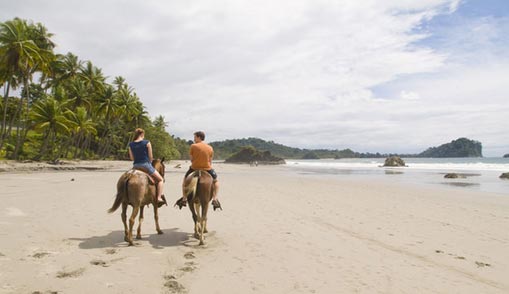 horseback riding costa rica on the beach