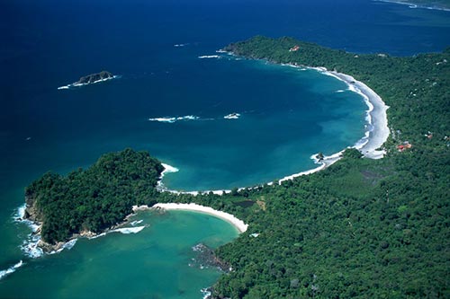 Aerial view of Manuel Antonio Beach