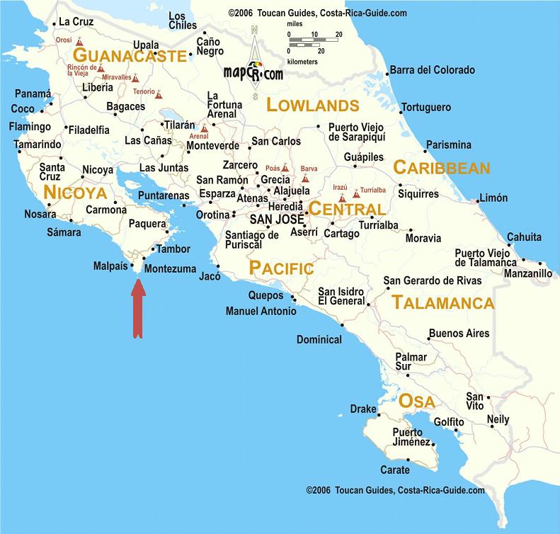 Nicoya Peninsula Map