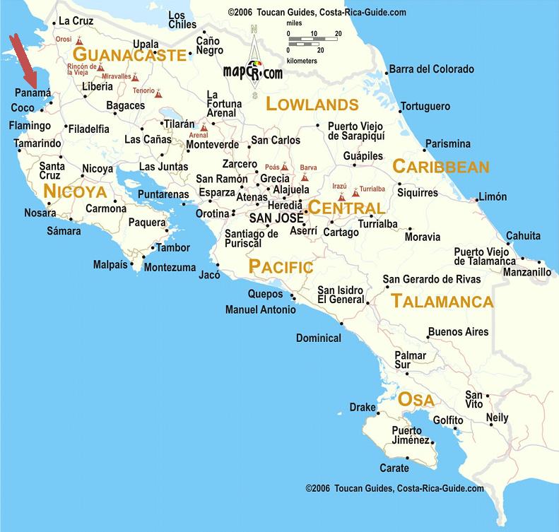 Papagayo Map
