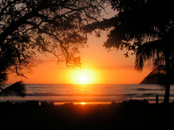 Samara beach sunset in guanacaste Costa Rica