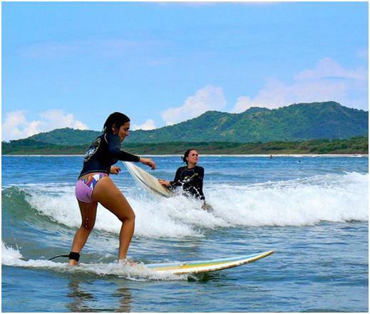 Surfing for all ages in Tamarindo Guanacaste great adventure activity for family vacations