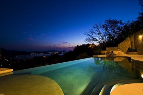 Beautiful sunsets with infinity edge pool overlooking the ocean