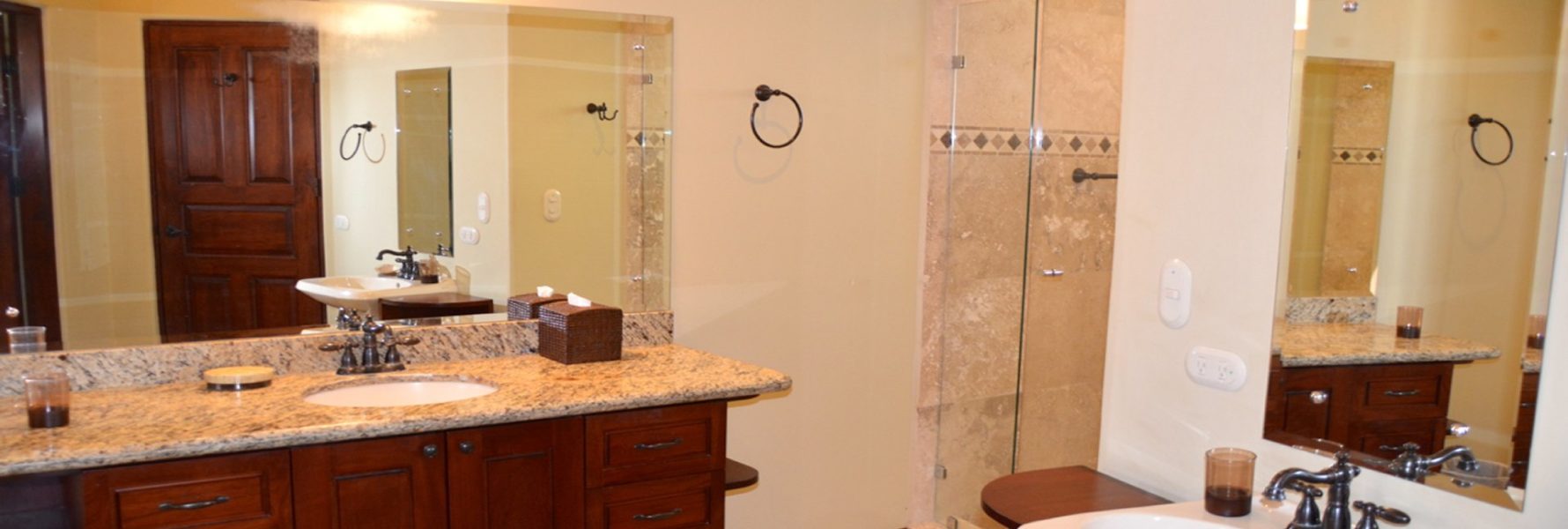Take an invigorating shower to begin or finish out your day. All the comforts can be fully taken advantage of while using this majestic bathroom