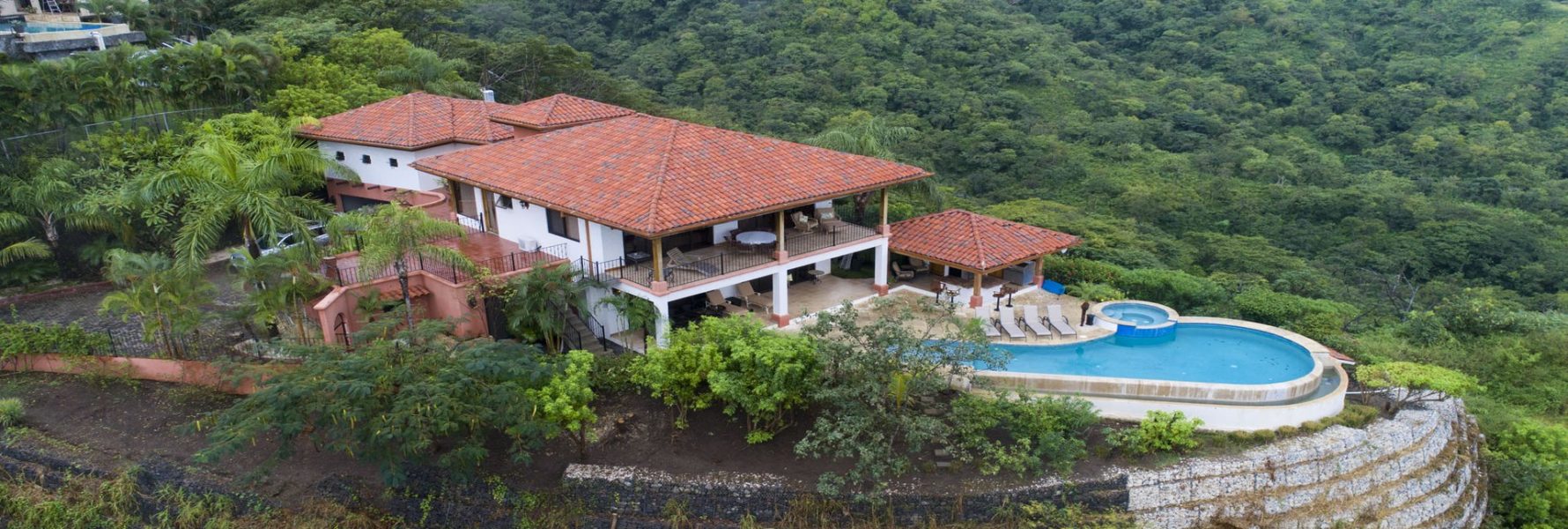 Sitting high on a hill overlooking Potrero Bay, A luxurious vacation rental in Playa Flamingo.