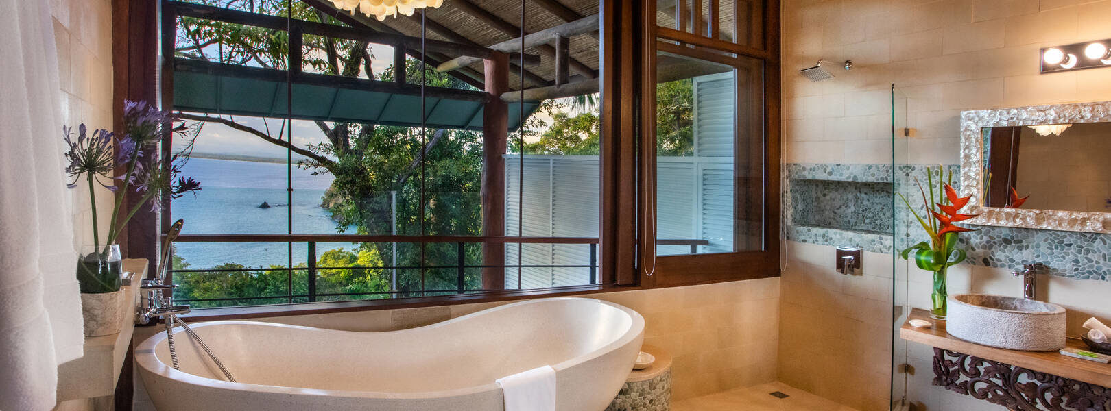 Luxury and opulence is found throughout the villa even in the bathrooms.
