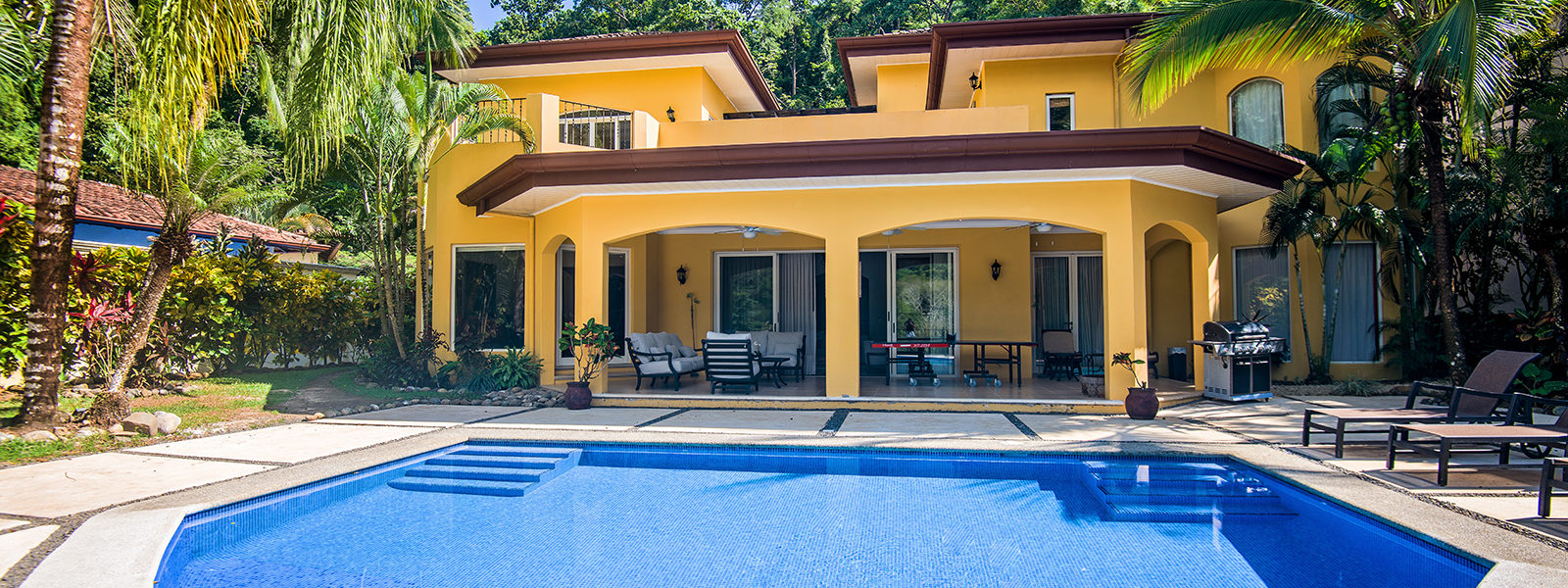 This villa has a private pool oasis, with a sun-soaked lounge and an entertainment haven, paradise awaits!